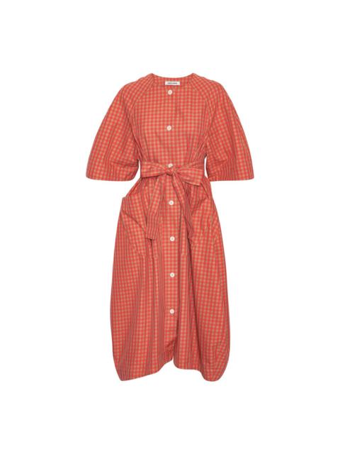 HENRIK VIBSKOV ONE DRESS - RED BEIGE CHECKS