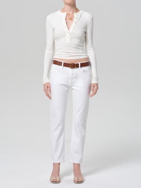 Citizens of Humanity Emerson Slim Boyfriend 27" In Soft White