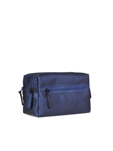 RAINS logo-embossed zip-fastening wash bag