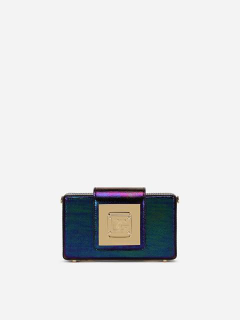 Dolce & Gabbana Petroleum calfskin clutch with DG fastening
