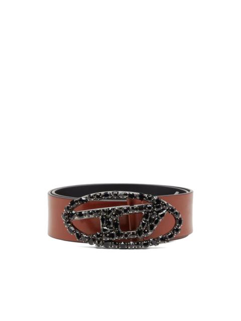 Diesel crystal-embellished buckle belt