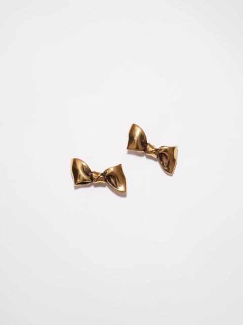 Bow earrings - Antique gold