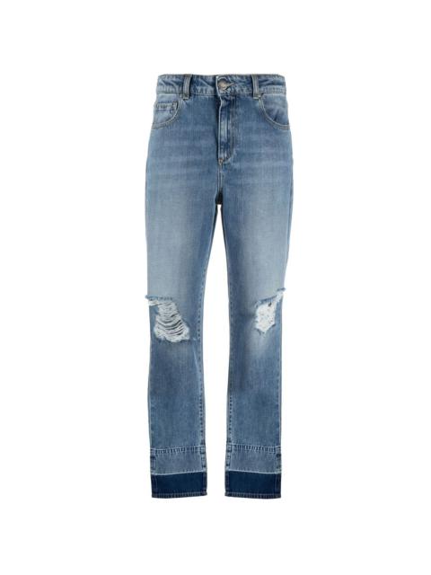 ripped-detail denim jeans