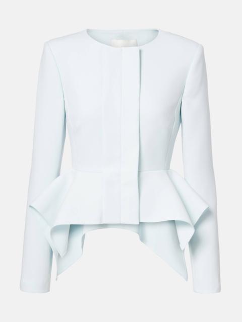 ROLAND MOURET Peplum crêpe blazer