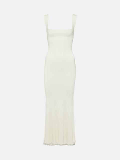 GALVAN Atalanta beaded midi dress