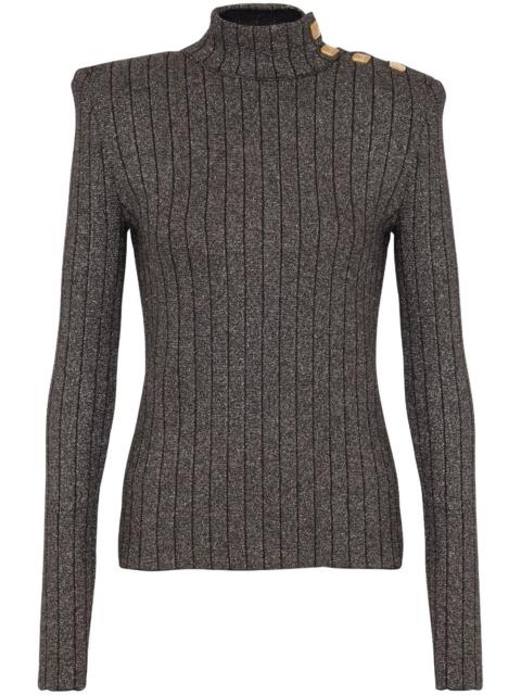 long-sleeve knitted jumper