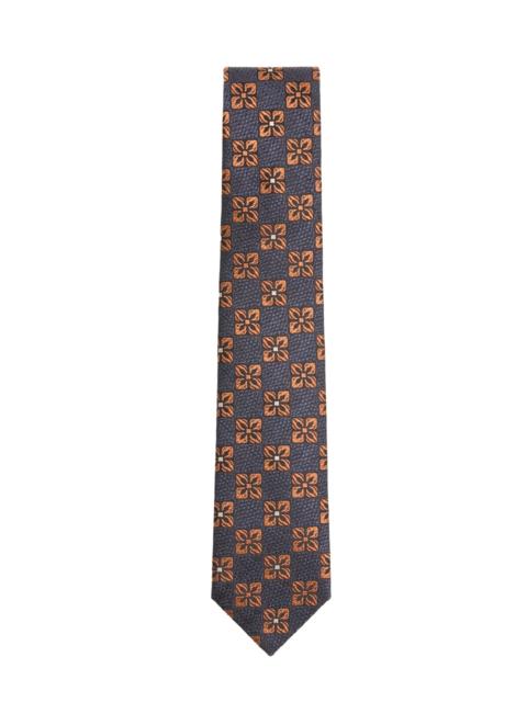 Valentino Men's Valentie Silk and Jacquard Tie with Design - Blue Hazelnut