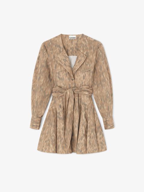 GANNI SHIRT DRESS IN STRETCH COTTON