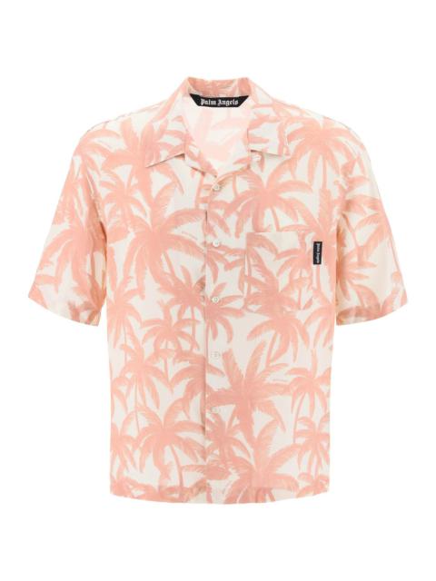 BOWLING SHIRT WITH PALMS MOTIF