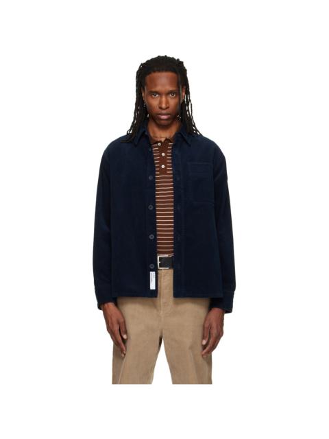 A.P.C. Navy Basile Logo Overshirt