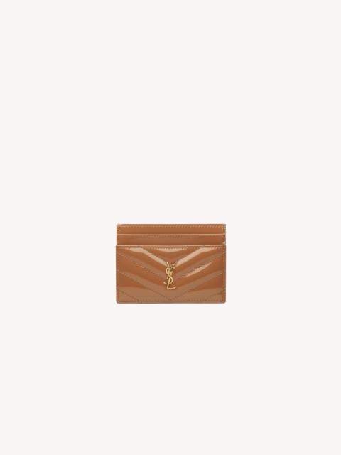 SAINT LAURENT CASSANDRE CARD CASE IN PATENT LEATHER