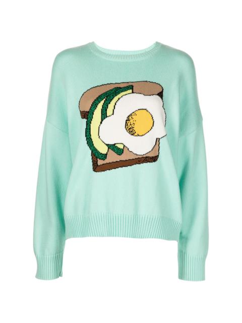 Avocado Toast merino-knit jumper