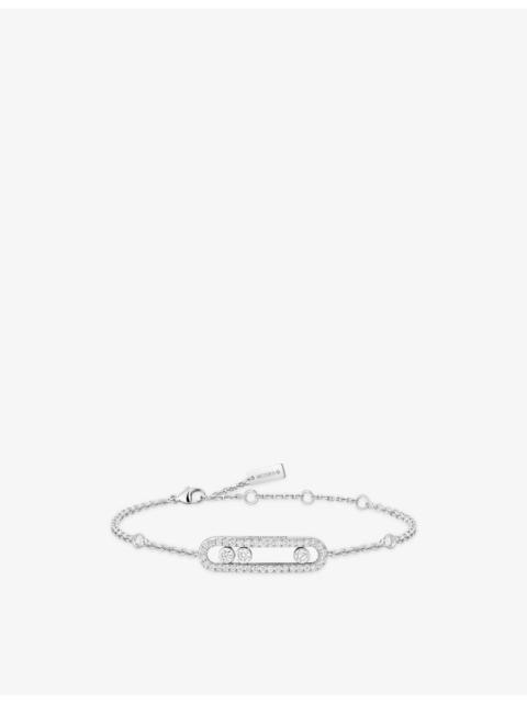 MESSIKA Baby Move 18ct white-gold and pave diamond bracelet