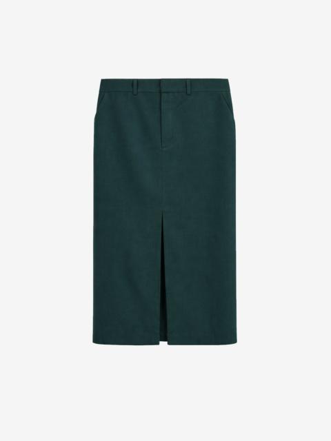 The Frankie Shop Maybelle Front Slit Pencil Skirt - Bottle Green