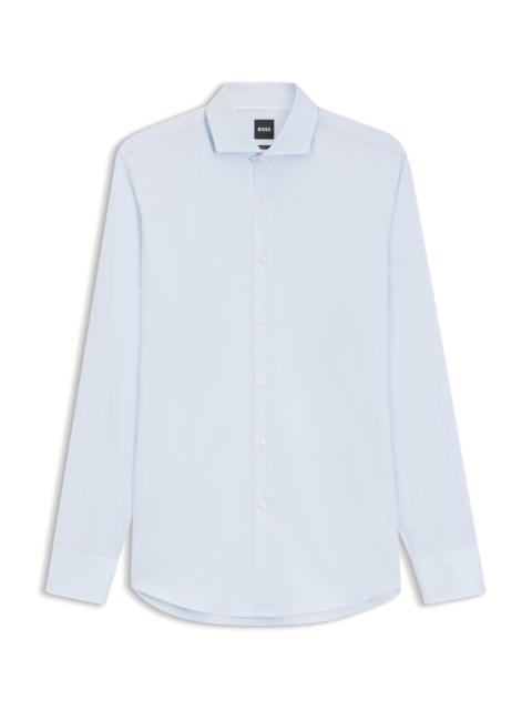 BOSS SLIM-FIT SHIRT IN A STRUCTURED COTTON BLEND