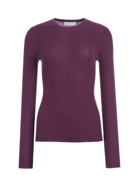 GABRIELA HEARST Browning Knit Sweater in Italian Plum Cashmere Silk