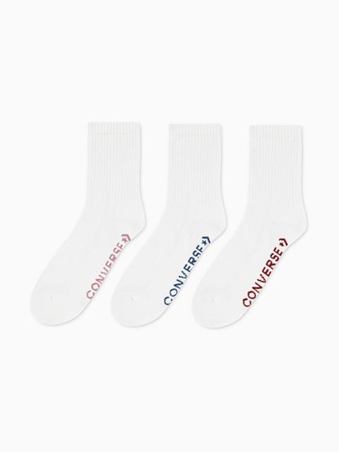 Converse 3-Pack Wordmark Half-Crew Socks