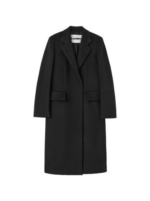 Jil Sander Black wool blend coat | wananluxury | REVERSIBLE