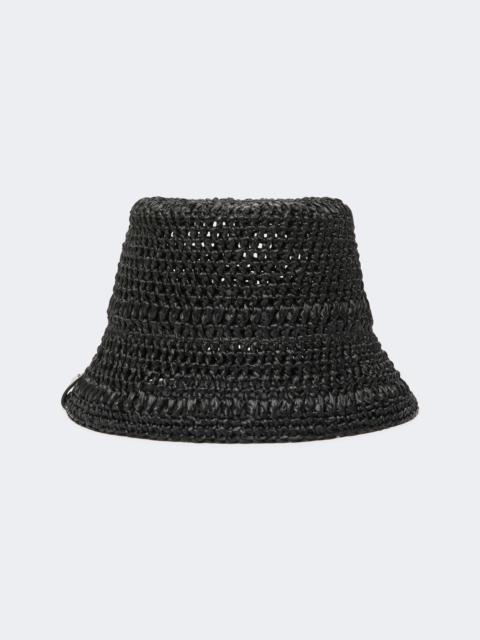 WEEKEND Max Mara FRAGORE Crochet viscose hat - BLACK