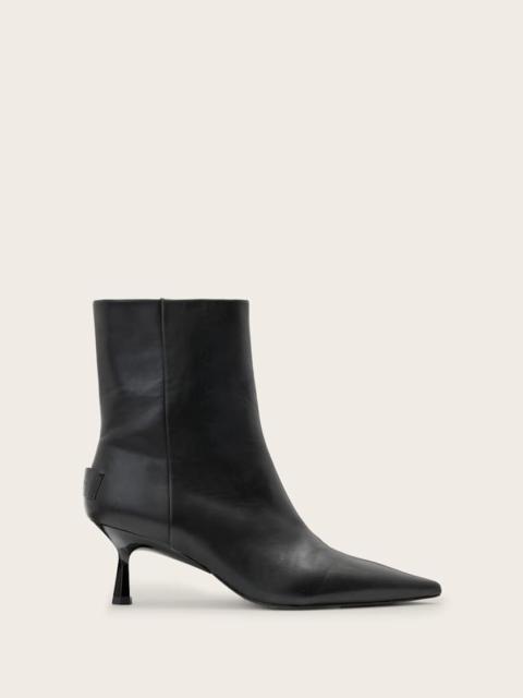 ALLSAINTS VIVIAN POINTED TOE LEATHER BOOTS