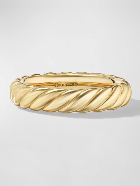 DAVID YURMAN Sculpted Cable Band Ring in 18K Gold, 4.5mm