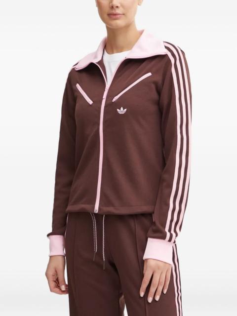 adidas three-stripe zip-up sweatshirt