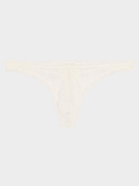 KIKI DE MONTPARNASSE Dahlia Scalloped Lace Thong