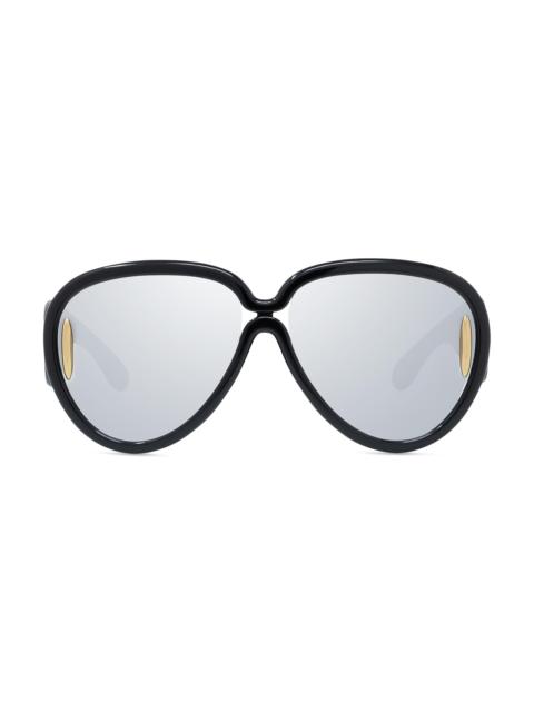 Loewe Men's x Paula's Ibiza 65MM Wave Mask Pilot Sunglasses - Black Grey Mirror