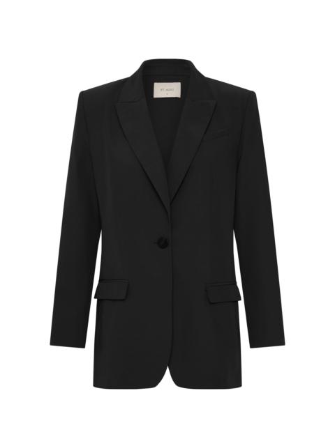 Classic Nylon-Cotton Suiting Blazer black