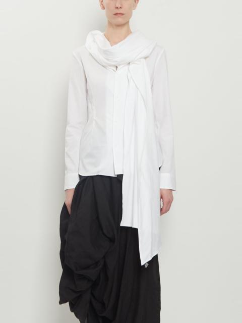 Yohji Yamamoto Stole Detail Cotton Blouse
