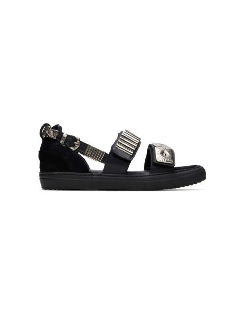 TOGA VIRILIS Black Metal Sneaker Sandals