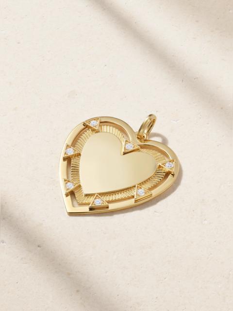 FOUNDRAE True Love 18-karat Gold Diamond Pendant