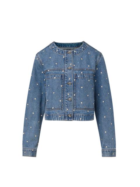 VERONICA BEARD LOWRY EMBELLISHED DENIM JACKET