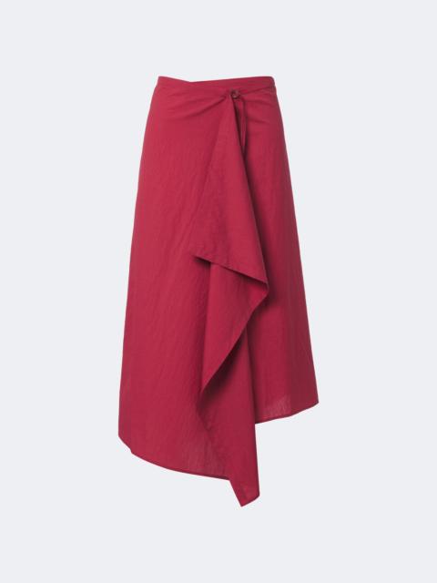 Brunello Cucinelli Draped cotton-blend wrap skirt