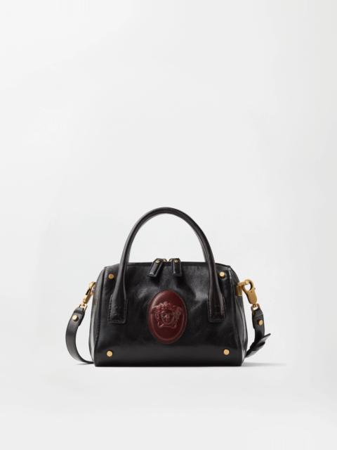 VERSACE Roomy Small Leather Boston Bag
