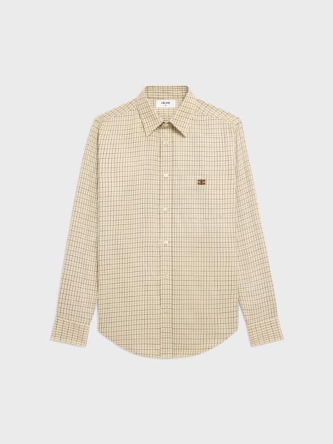 loose shirt in checked cotton