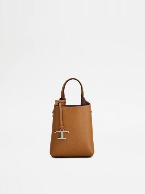 Tod's TOD'S MICRO BAG IN LEATHER - BROWN