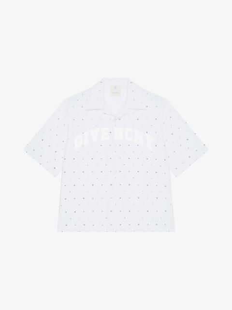 GIVENCHY COLLEGE BOXY FIT HAWAIIAN SHIRT IN POPLIN WITH STUDS
