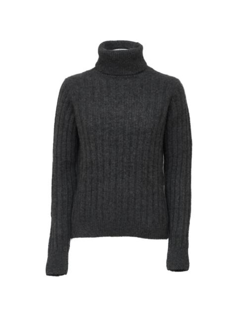 Allude ribbed-knit roll-neck sweater