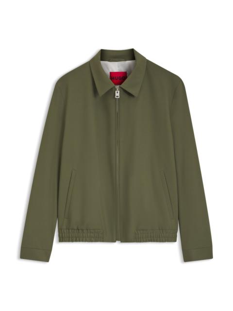 HUGO SLIM-FIT JACKET IN WOOL-BLEND POPLIN