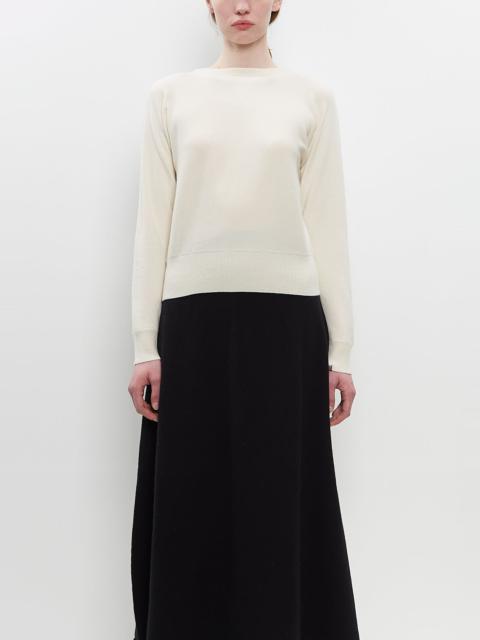 extreme cashmere Cashmere Nylon n°382 Belle Sweater — Cream