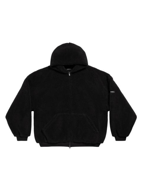 BALENCIAGA Outerwear Zip-Up Hoodie Oversized - Black