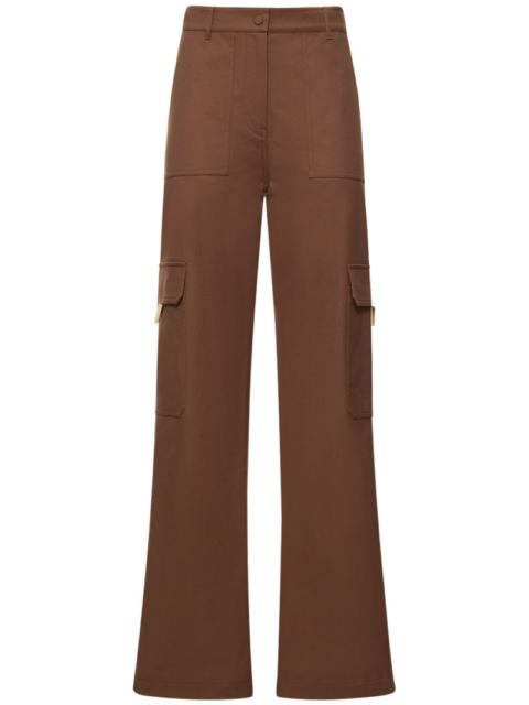 Valentino Canvas straight high waist cargo pants