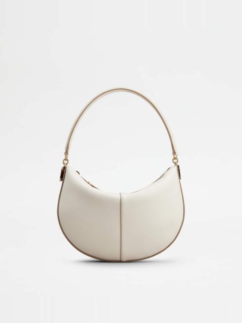 Tod's TOD'S T CASE HOBO BAG IN LEATHER MINI - OFF WHITE