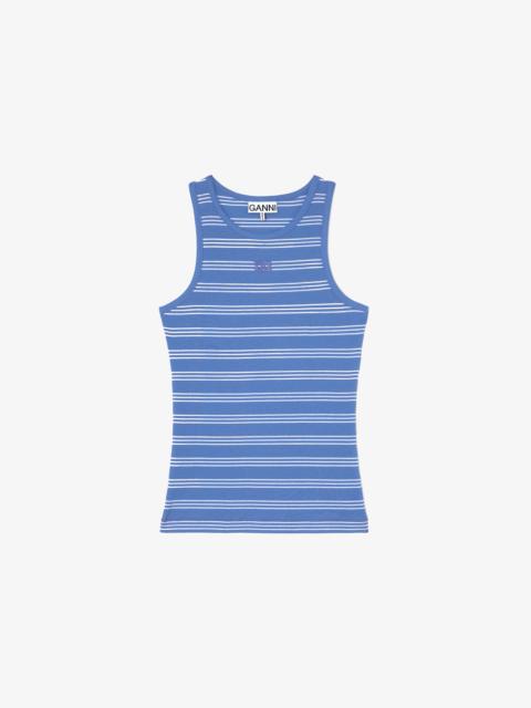 GANNI TANK TOP WITH STRIPES
