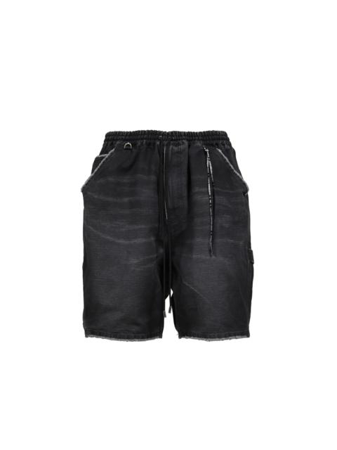 MASTERMIND WORLD WIDE FIT DUCK PAINTER SHORTS / BLK