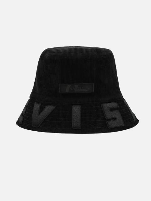 EVISU LOGO APPLIQUÉ CORDUROY BUCKET HAT