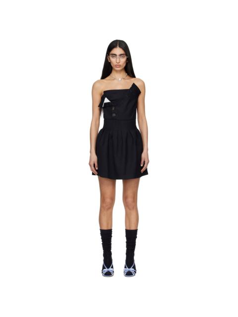 SHUSHU/TONG Navy Double-Layer Bustier Minidress