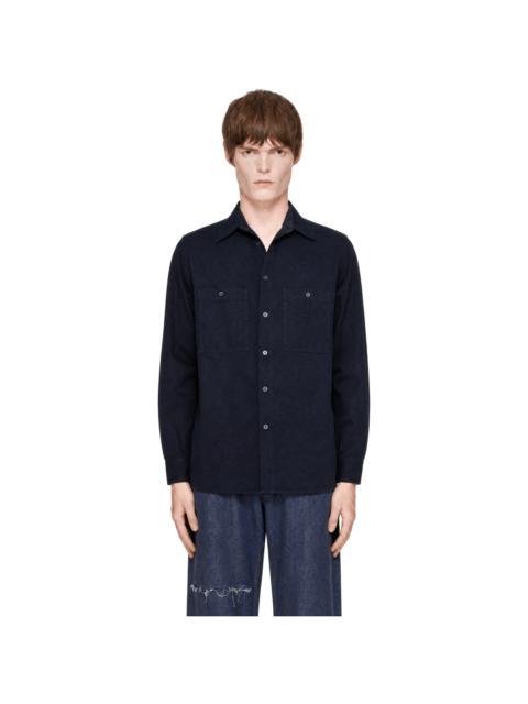 MM6 Maison Margiela Navy Cotton Overshirt
