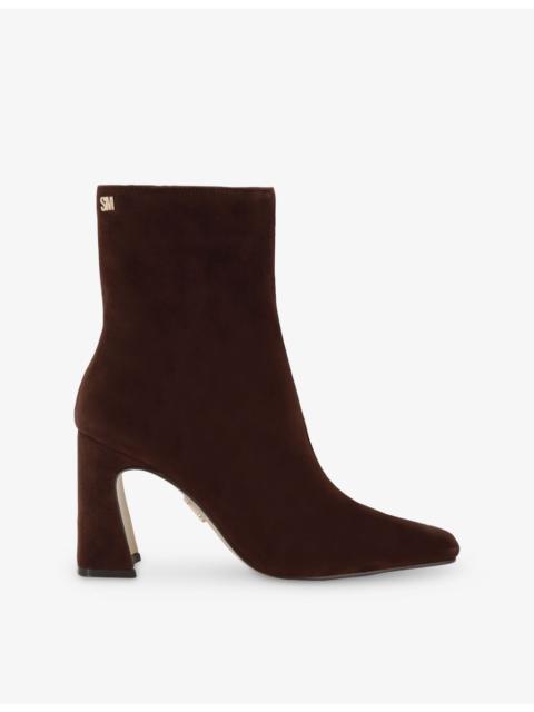 STEVE MADDEN Flares Heeled Suede Ankle Boots